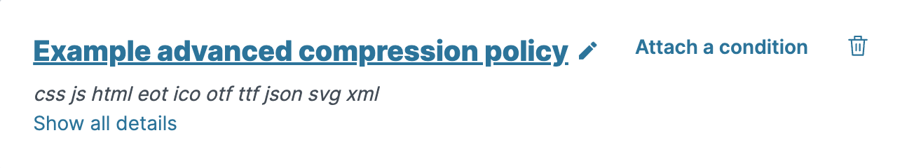 an example advanced compression policy