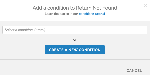 an example add a condition window
